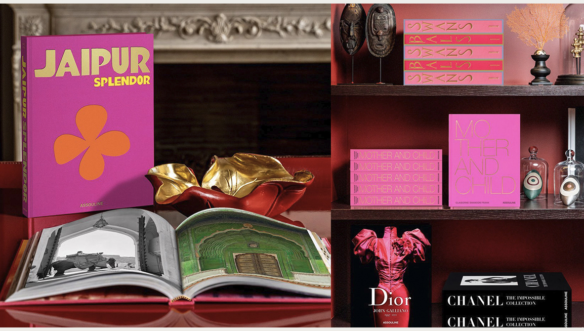 Assouline brand identity spread — Kayako Kobayashi for DESIGNKK