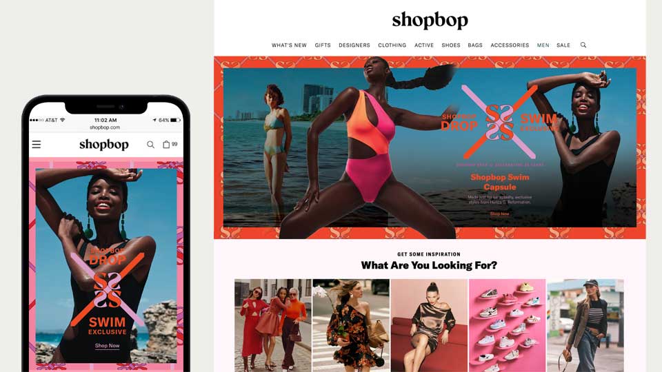 Shopbop fashion retail campaign design — Kayako Kobayashi for DESIGNKK